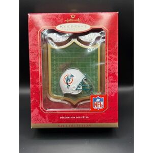 Hallmark Keepsake 2001 Miami Dolphins NFL Football Helmet Ornament Boxed